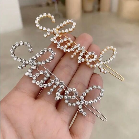 💞 NEW Sparkling crystal & pearl hair clip 💞 - Picture 1 of 9